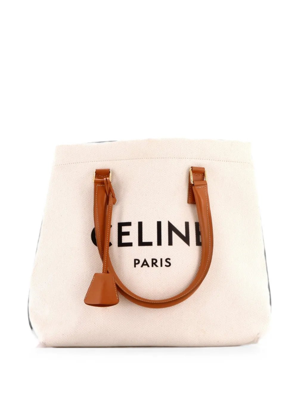 Celine Horizontal Cabas Canvas with Leather Small tote bag