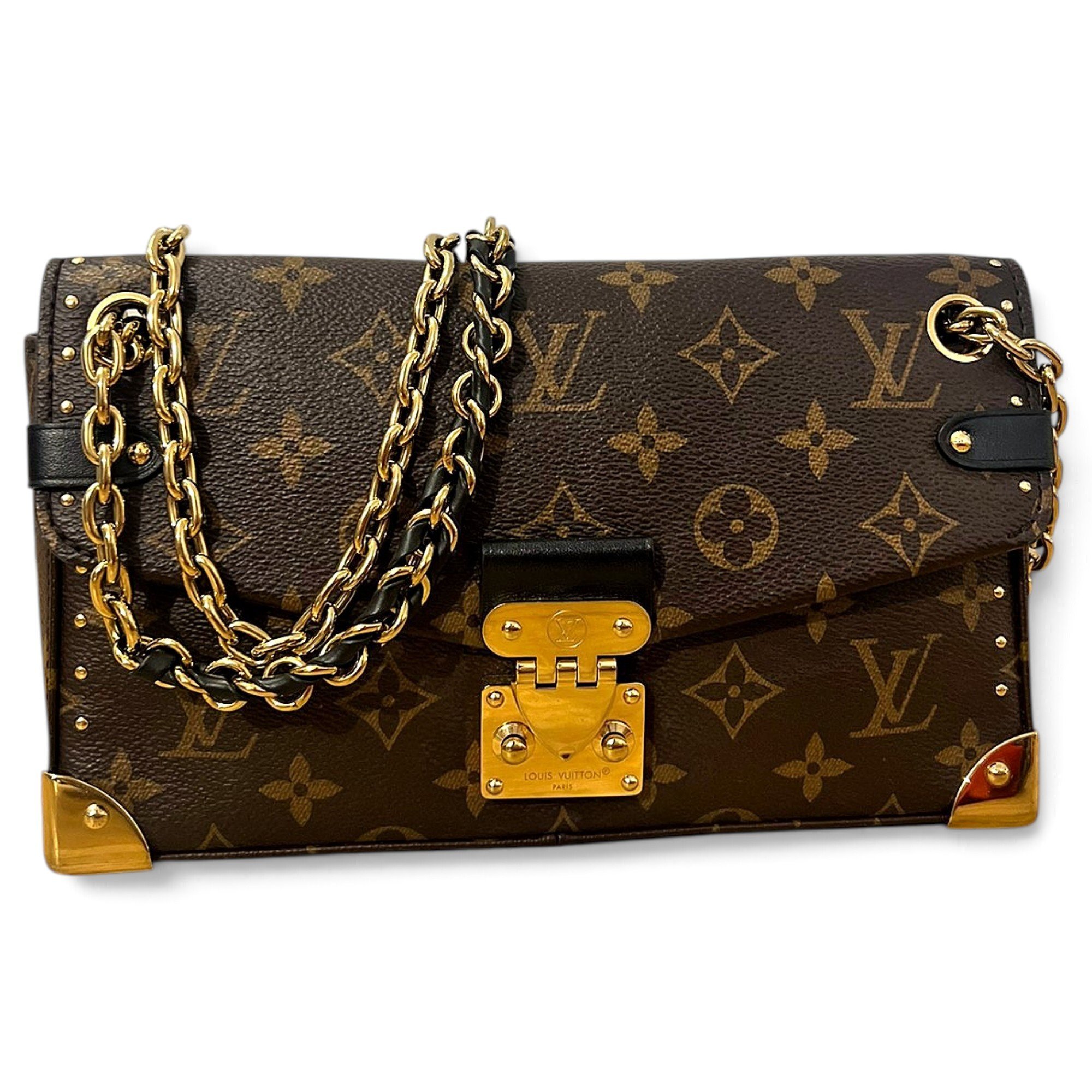 Side Trunk leather handbag
