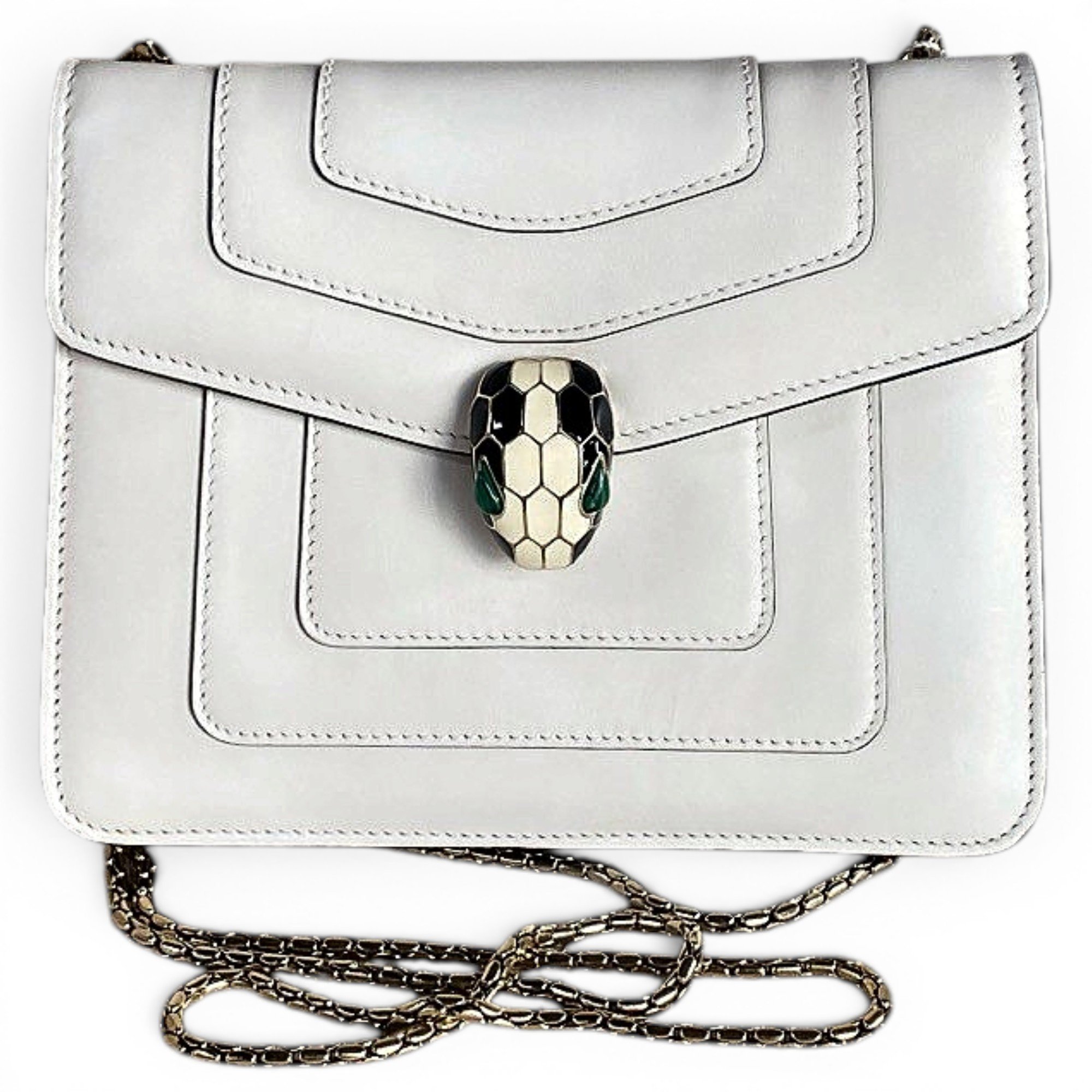Serpenti leather handbag