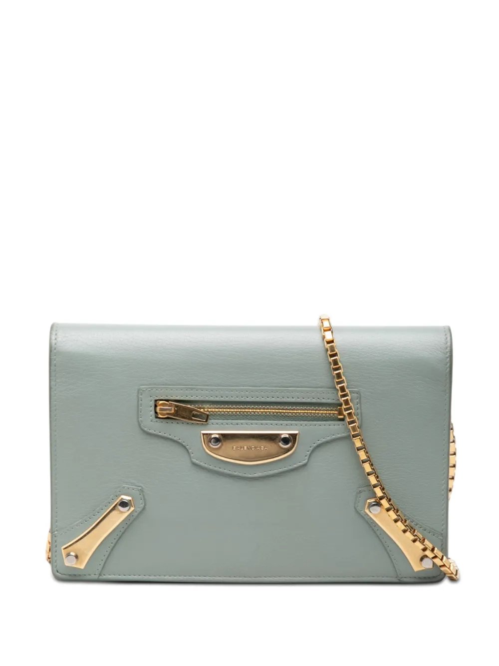 2016 Goatskin Motocross Metallic Edge Wallet on Chain crossbody bag