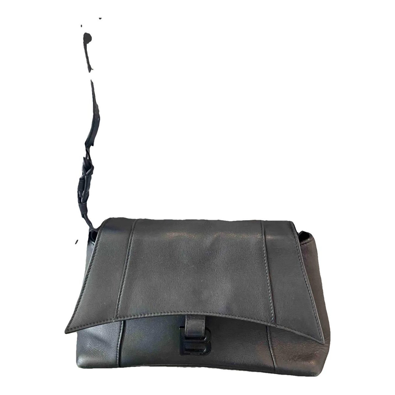 Hourglass leather handbag