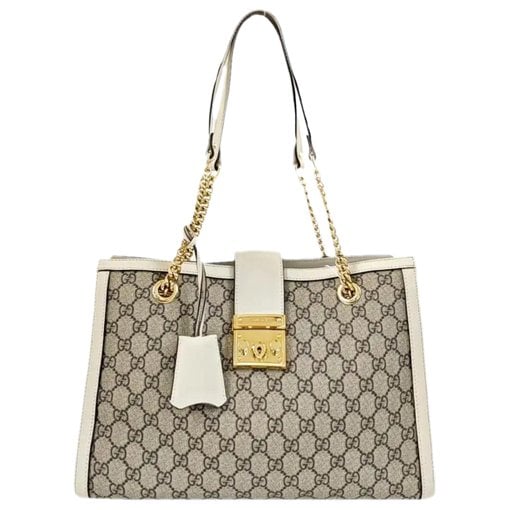 Padlock leather handbag