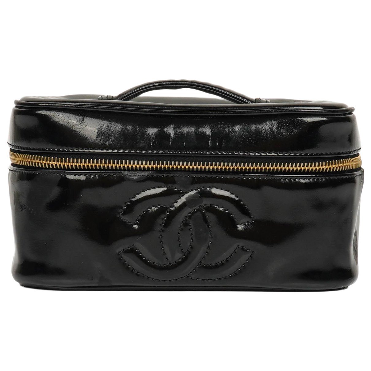 Vanity patent leather handbag