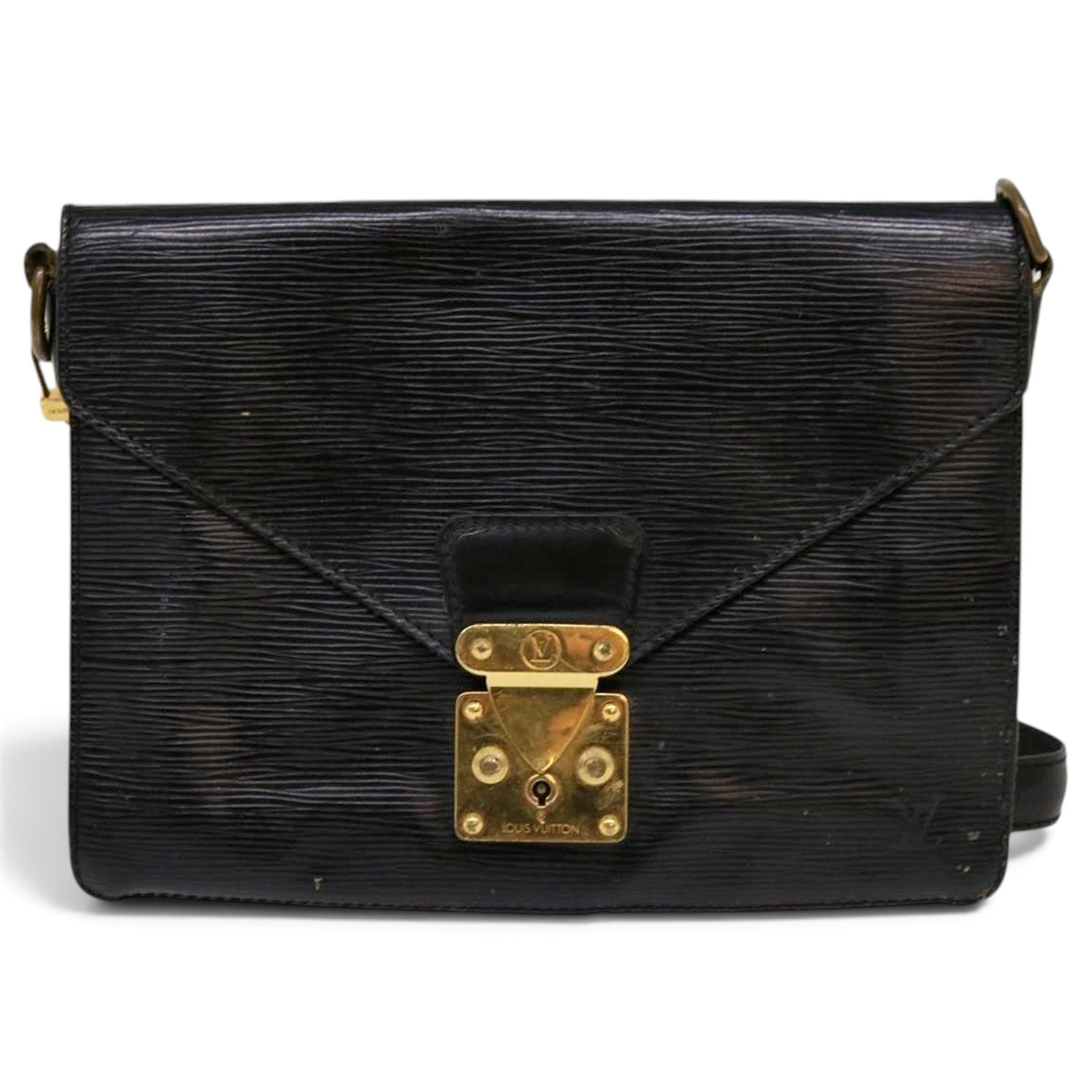 Leather clutch bag