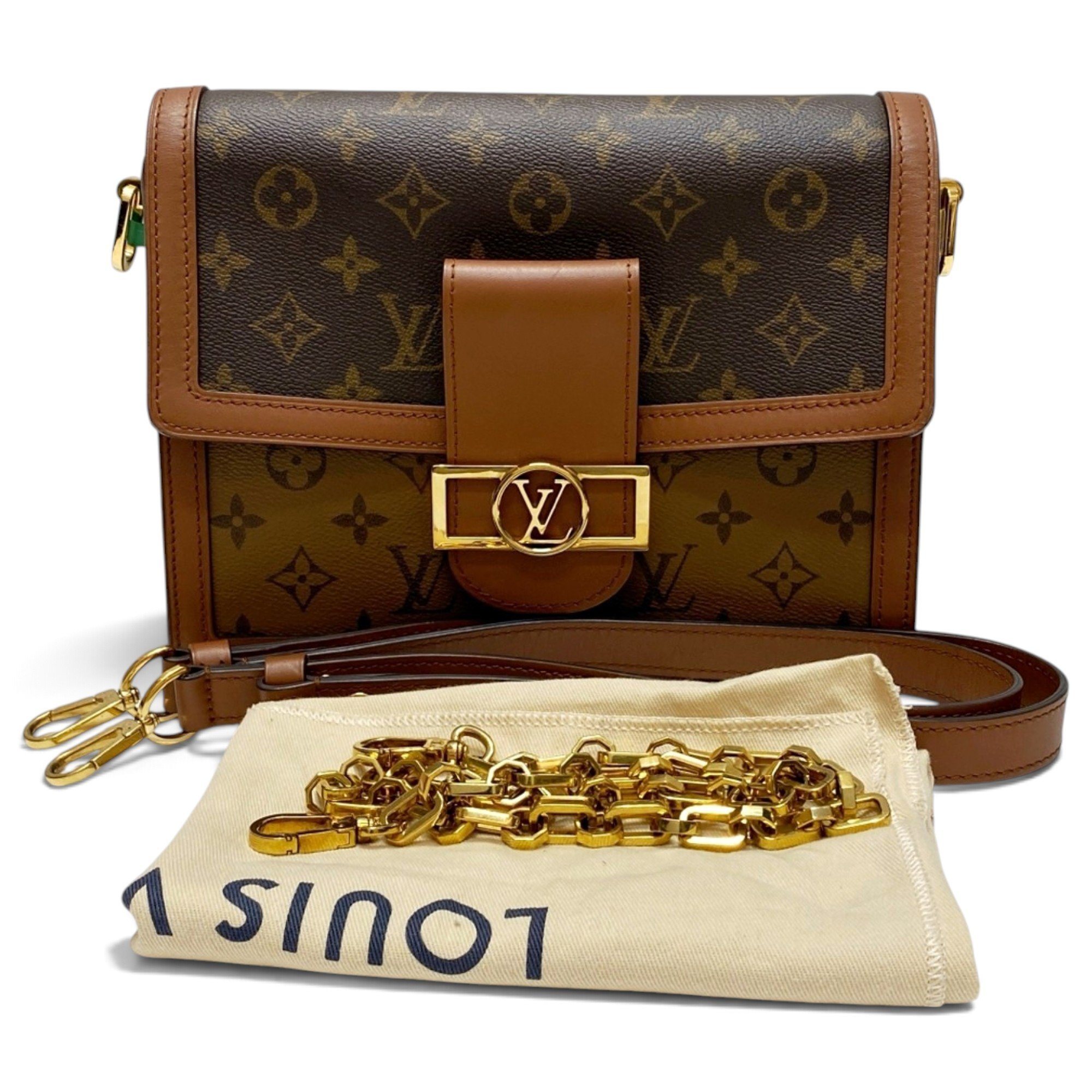 Dauphine leather handbag