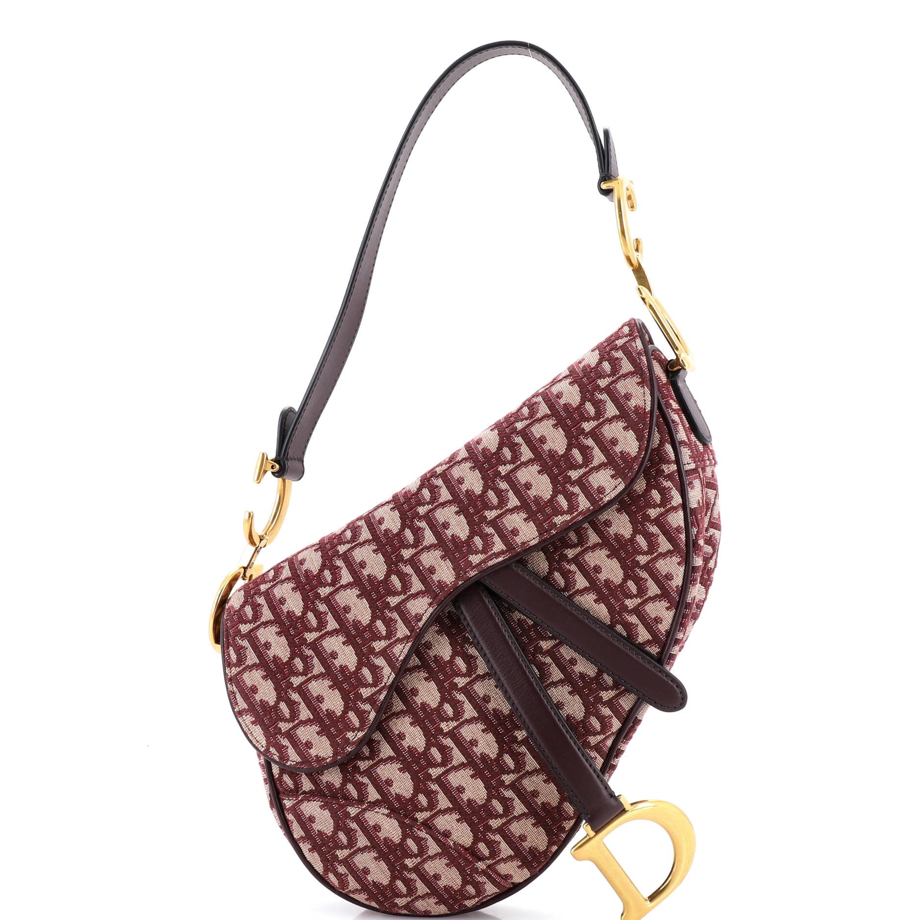 Dior Saddle Handbag with Strap Oblique Canvas Medium