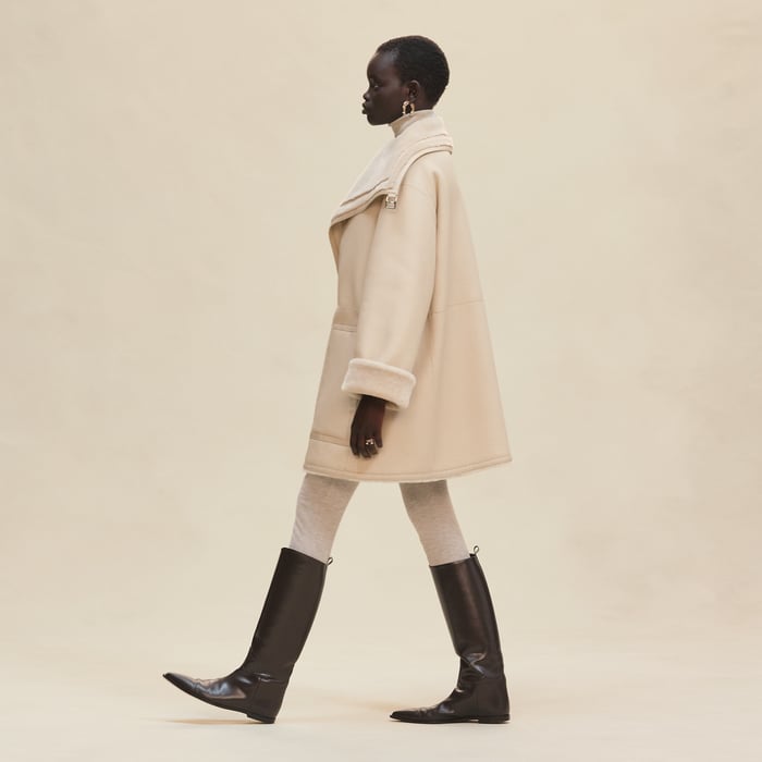 Beige Glaise Reversible Coat