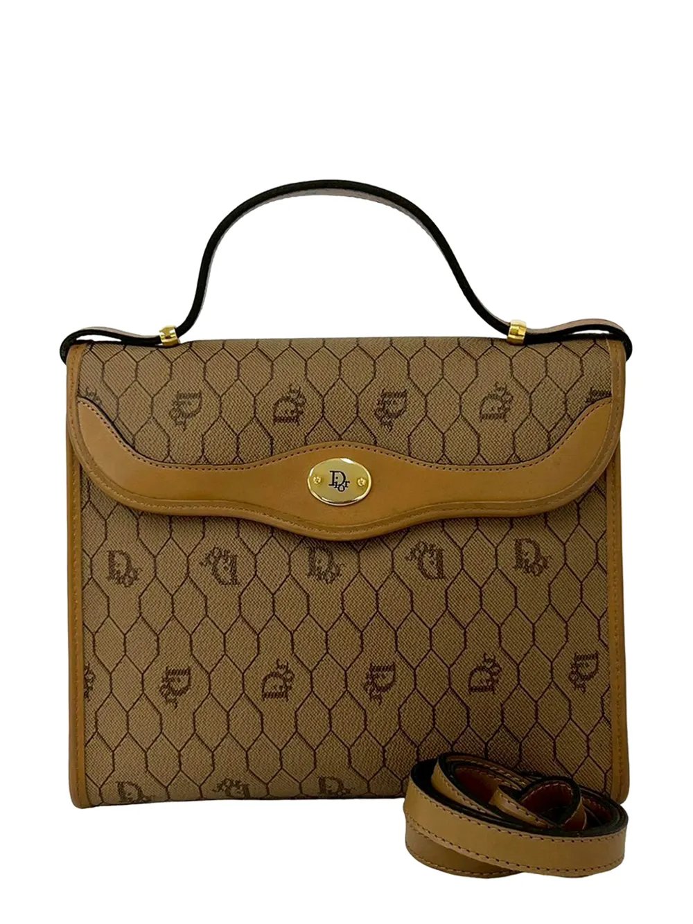 20th Century Honeycomb Coated Canvas satchel