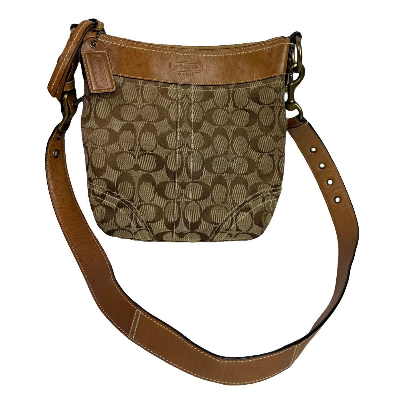 Canvas Courier Crossbody cloth handbag