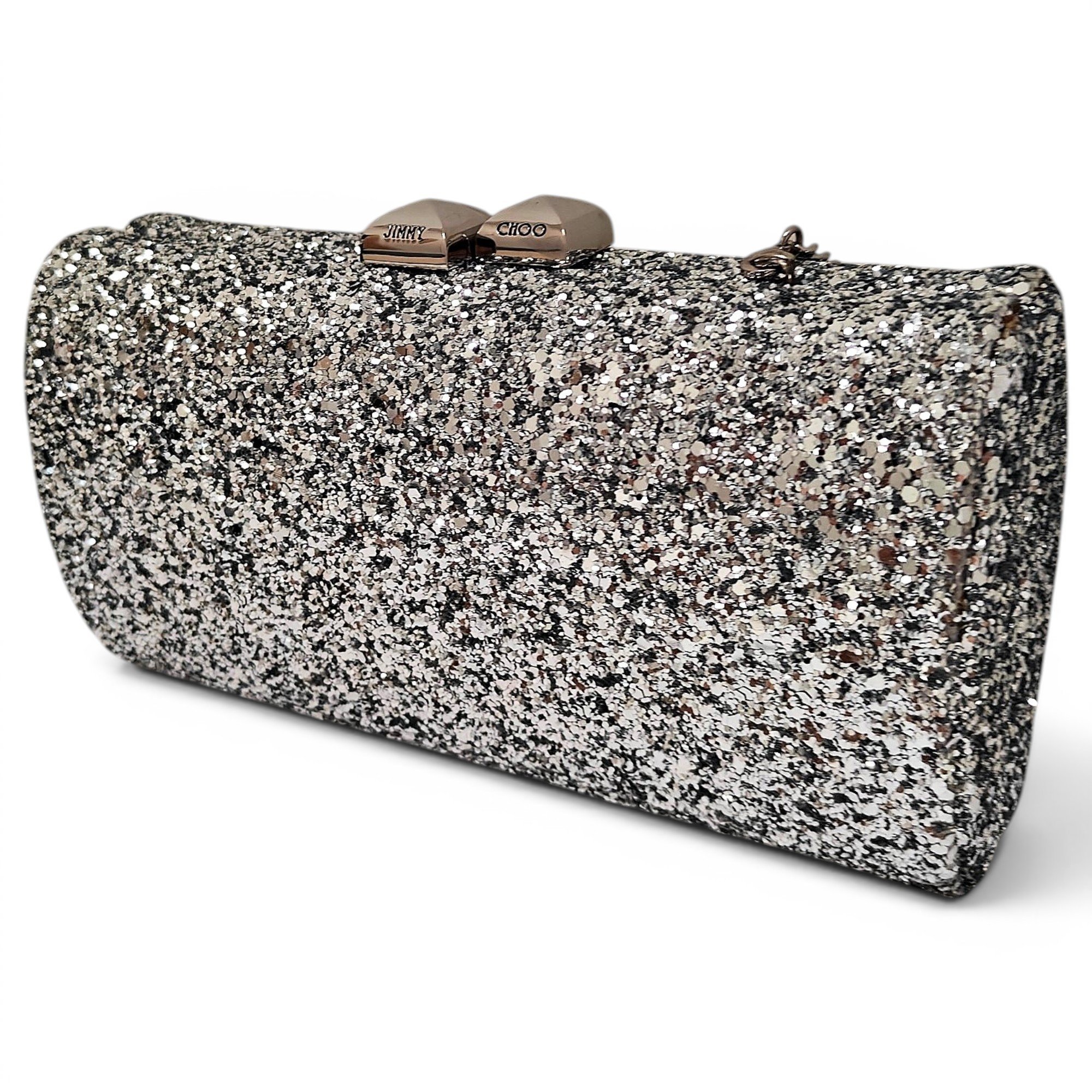 Celeste glitter clutch bag