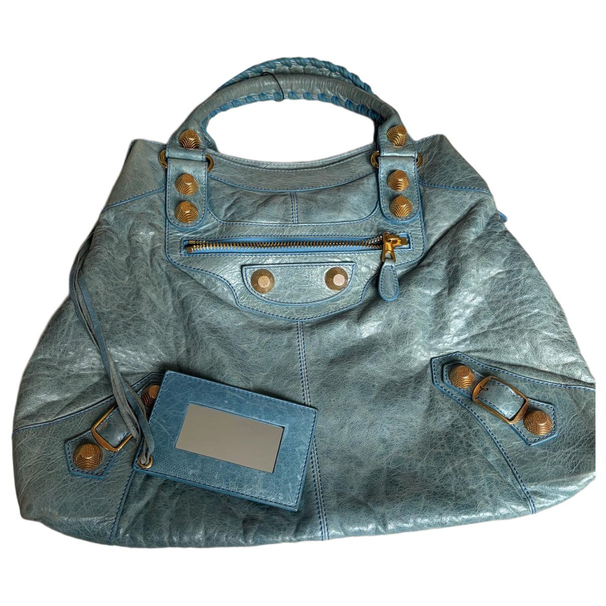 City leather handbag
