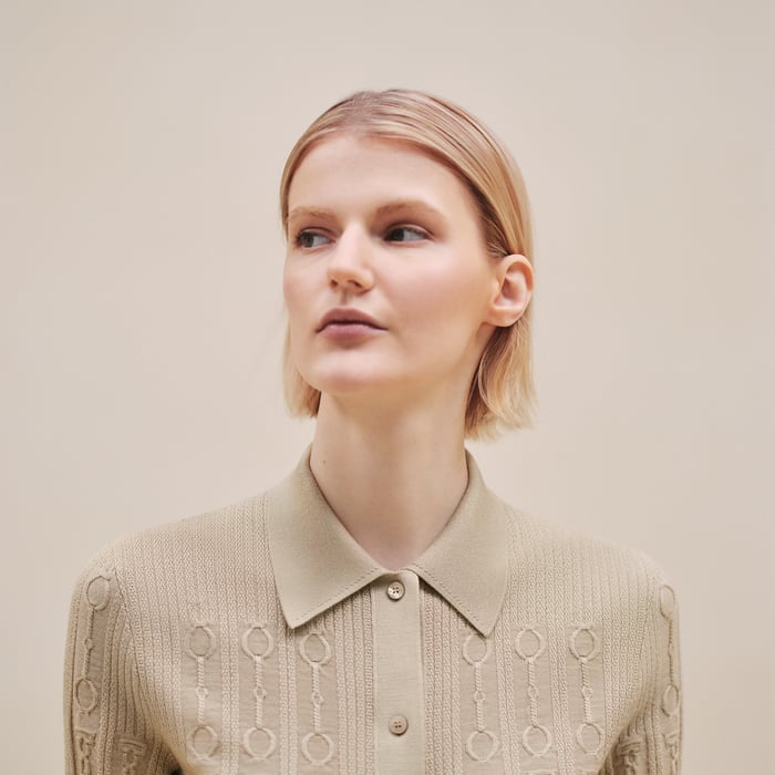 Beige Glaise Shirt Cardigan