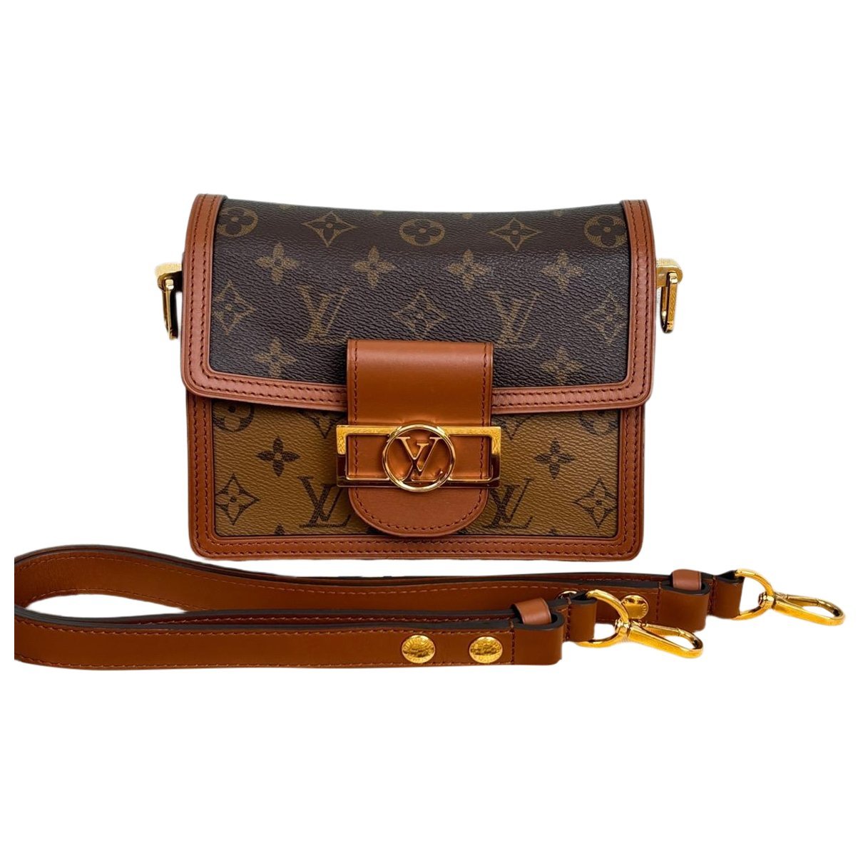 Dauphine leather crossbody bag