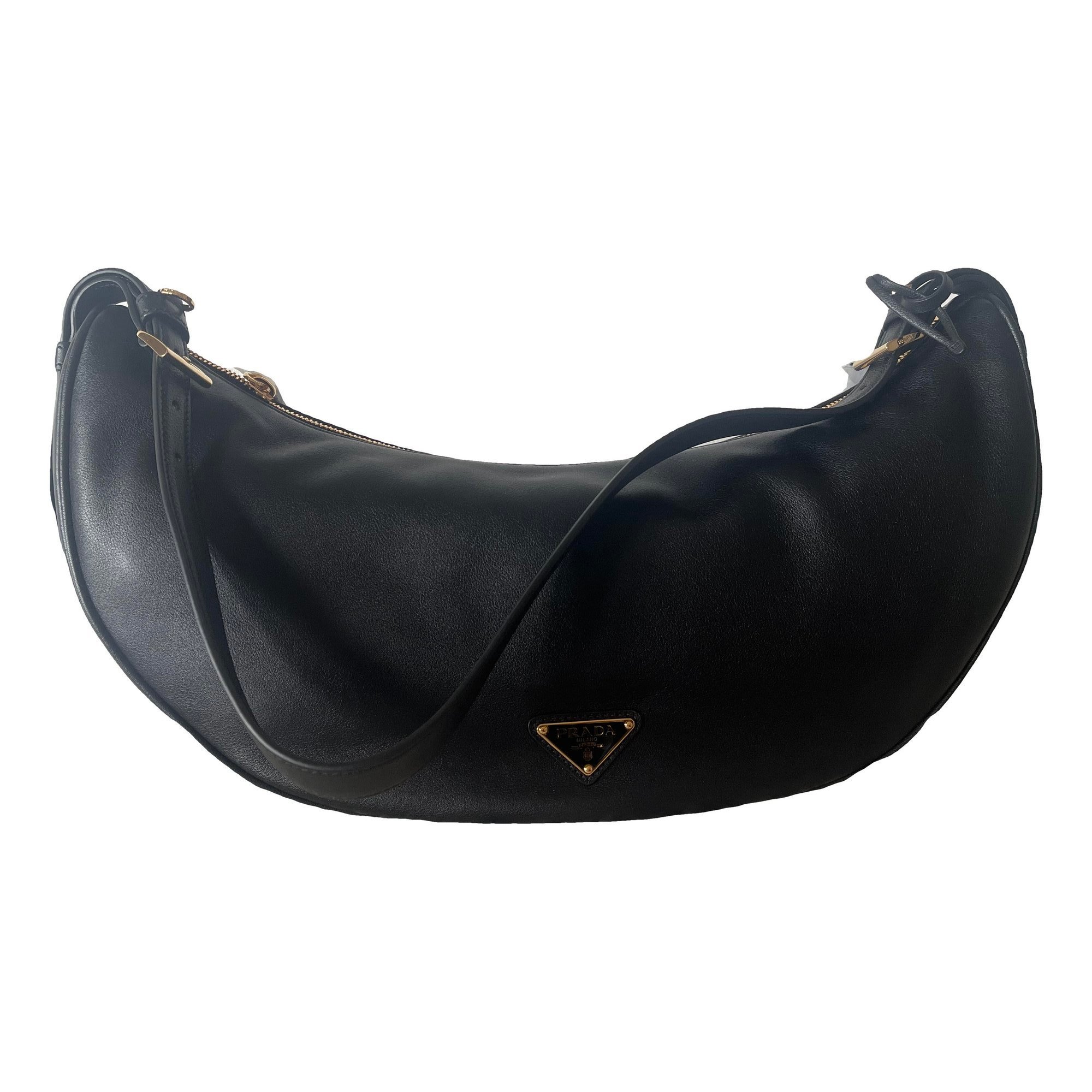 Demi-Lune leather handbag
