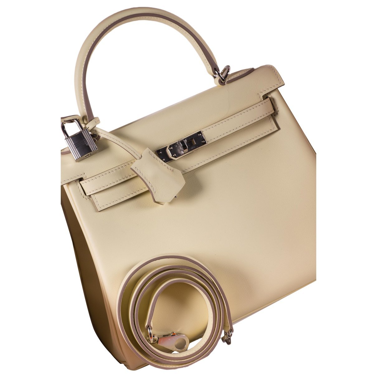 Hermes Kelly 25 Handbag Jaune Milton