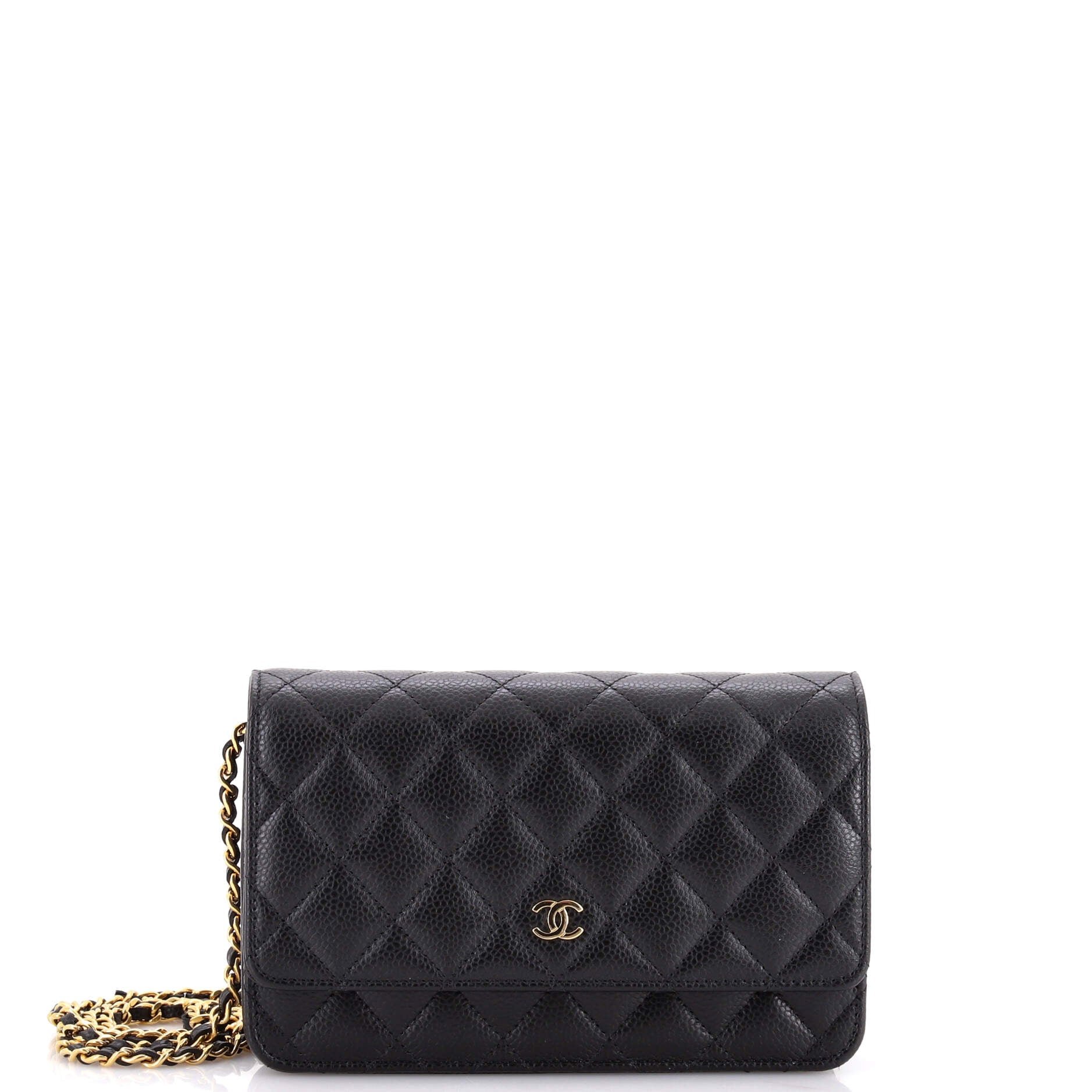 Wallet on Chain Quilted Caviar