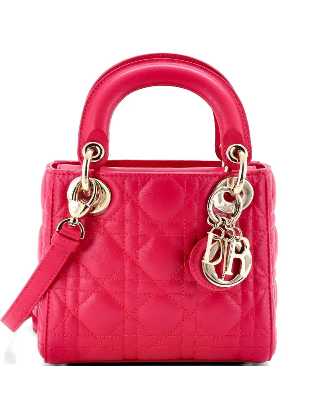 Lady Dior Chain Bag Cannage Quilt Lambskin Mini satchel