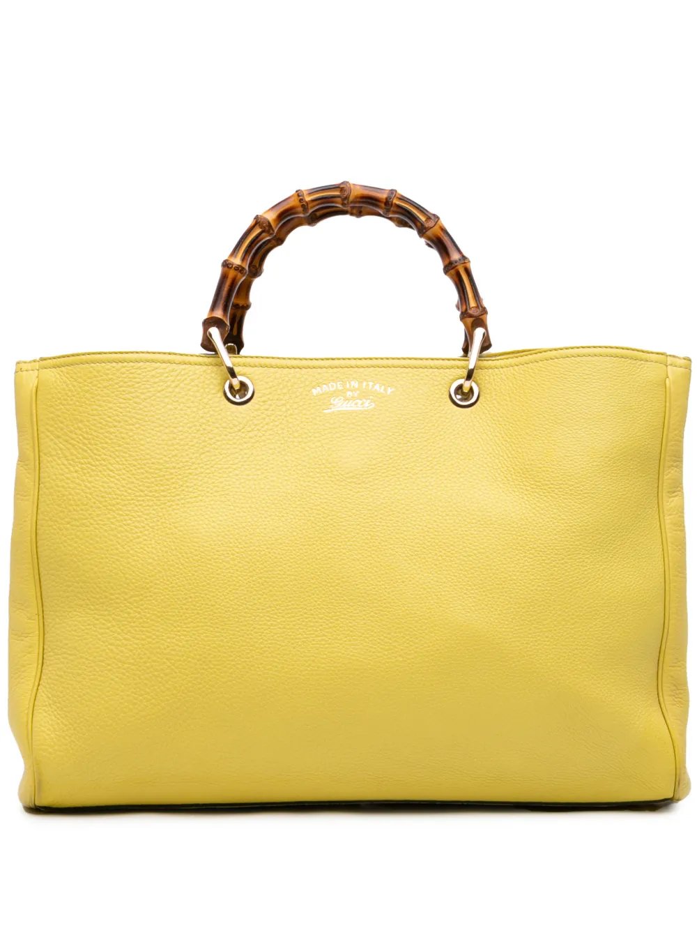 2016-2026 Large Calfskin Bamboo Shopper satchel