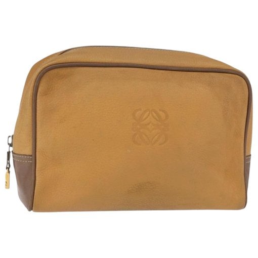 Leather clutch bag