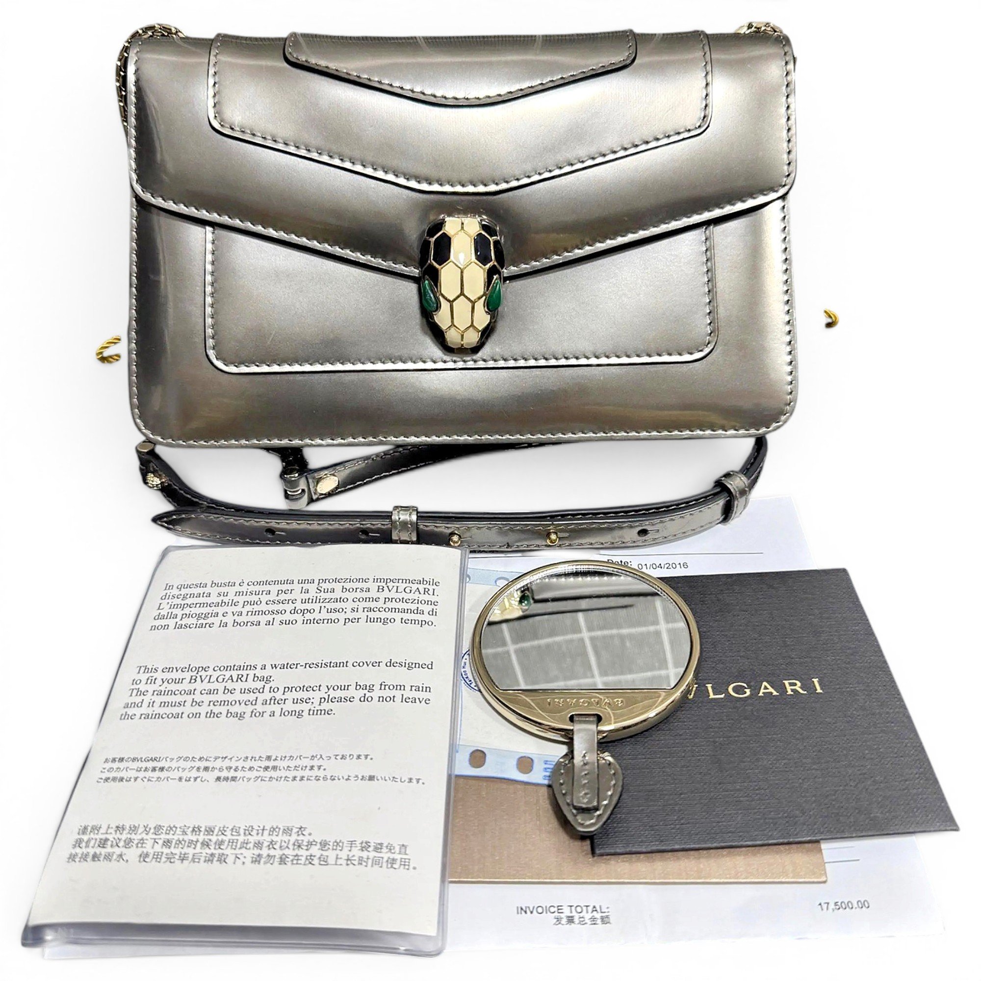 Serpenti leather handbag