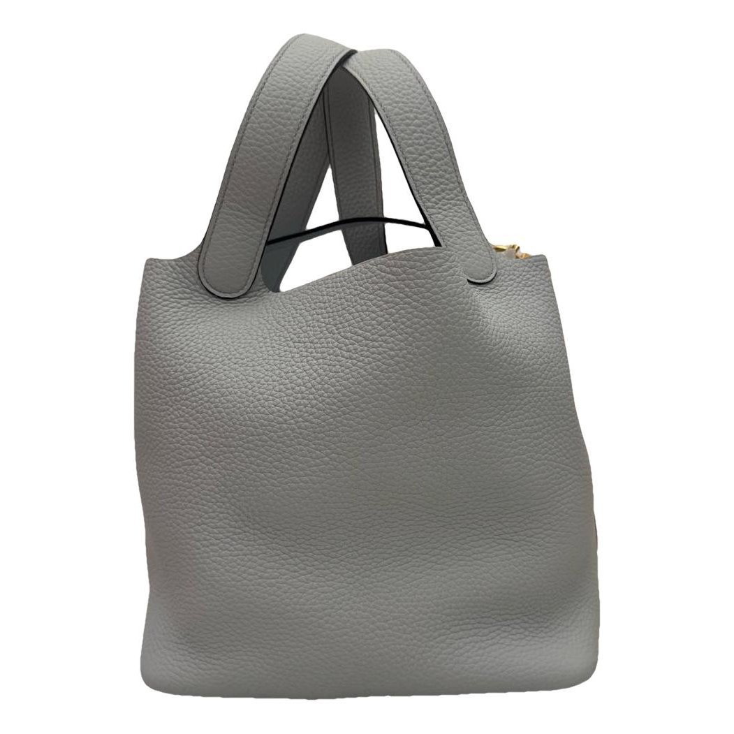 Picotin leather tote