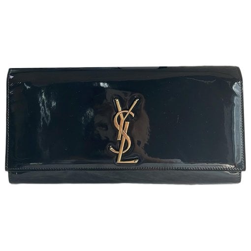 Patent leather clutch bag