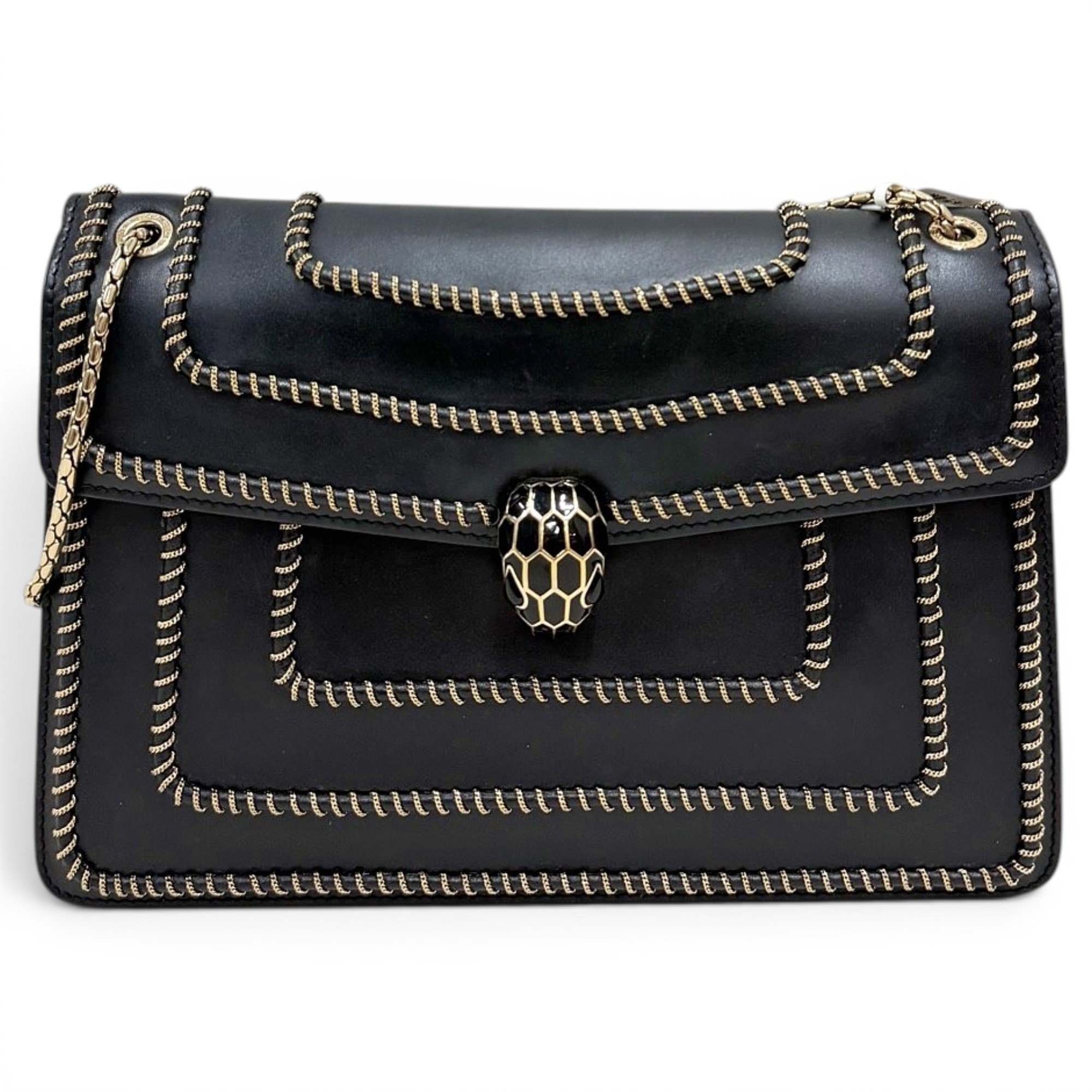 Serpenti leather handbag