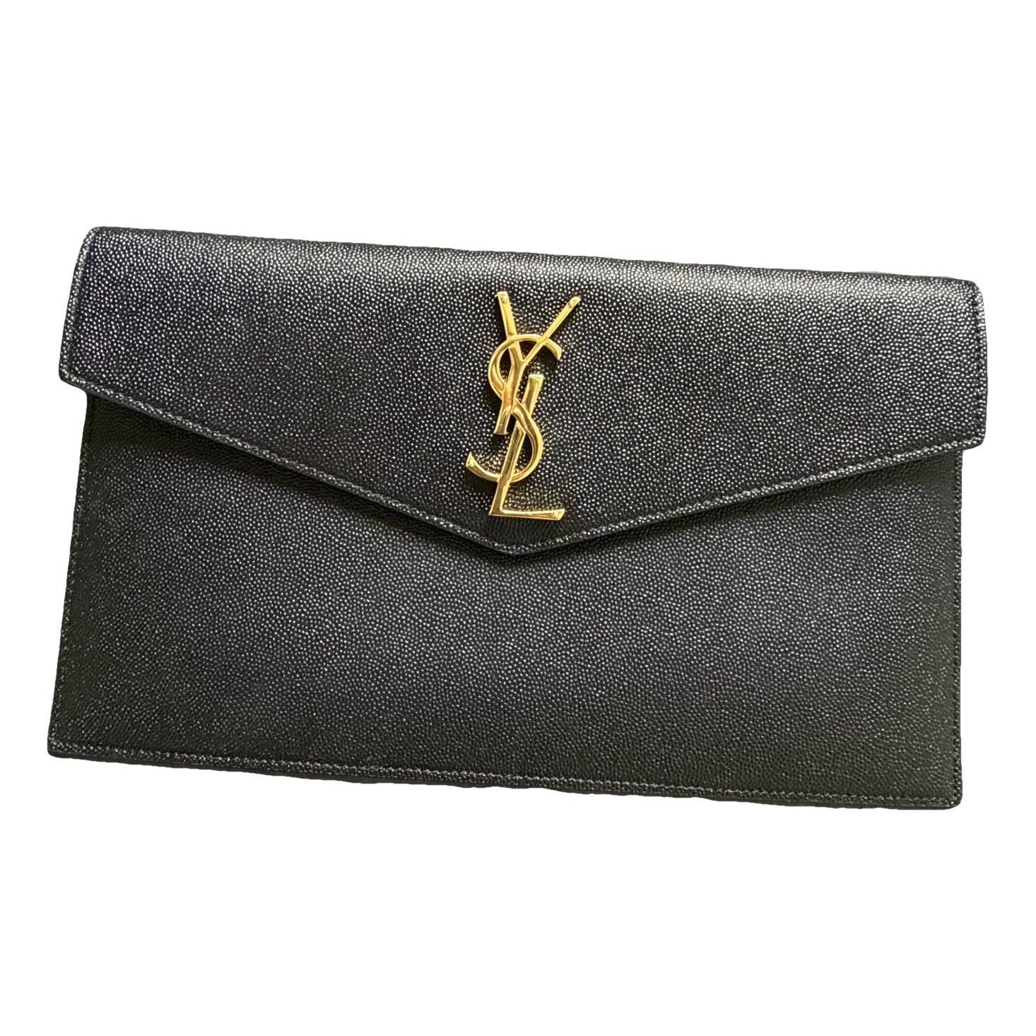 Leather clutch bag