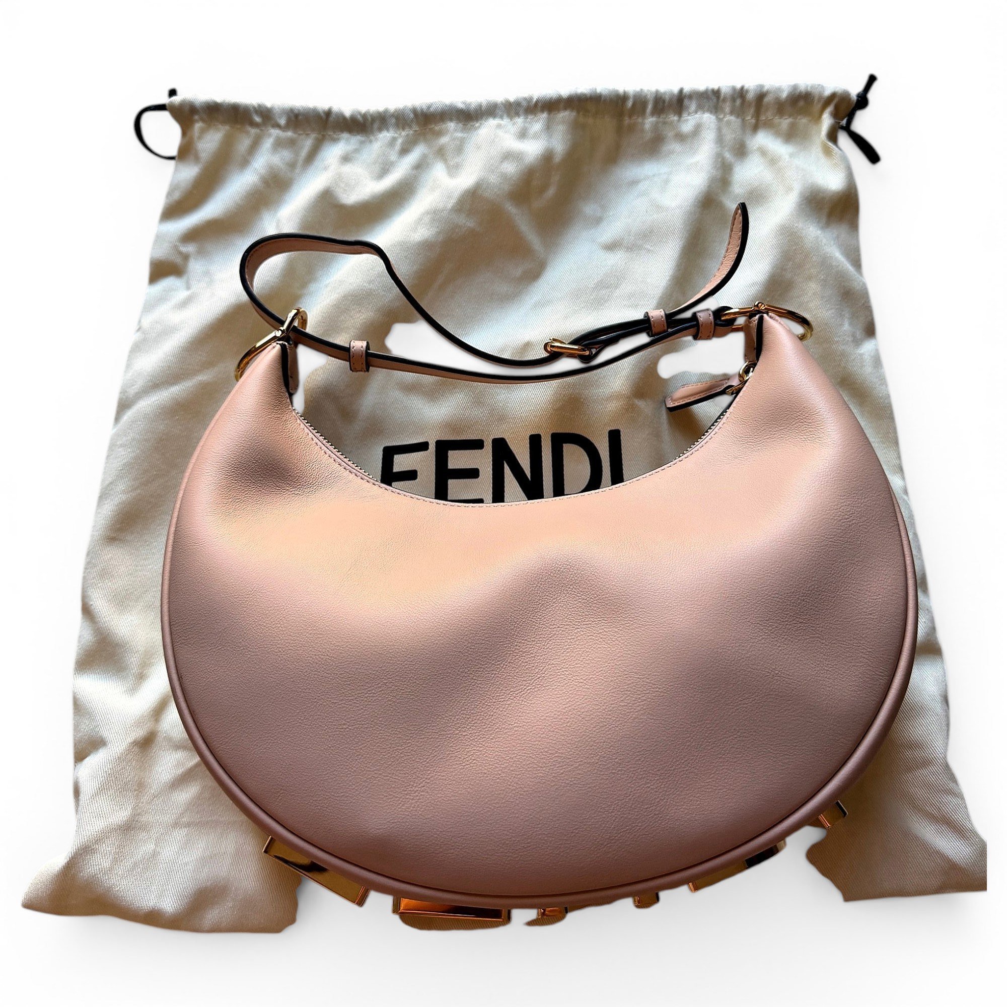 Fendigraphy leather handbag