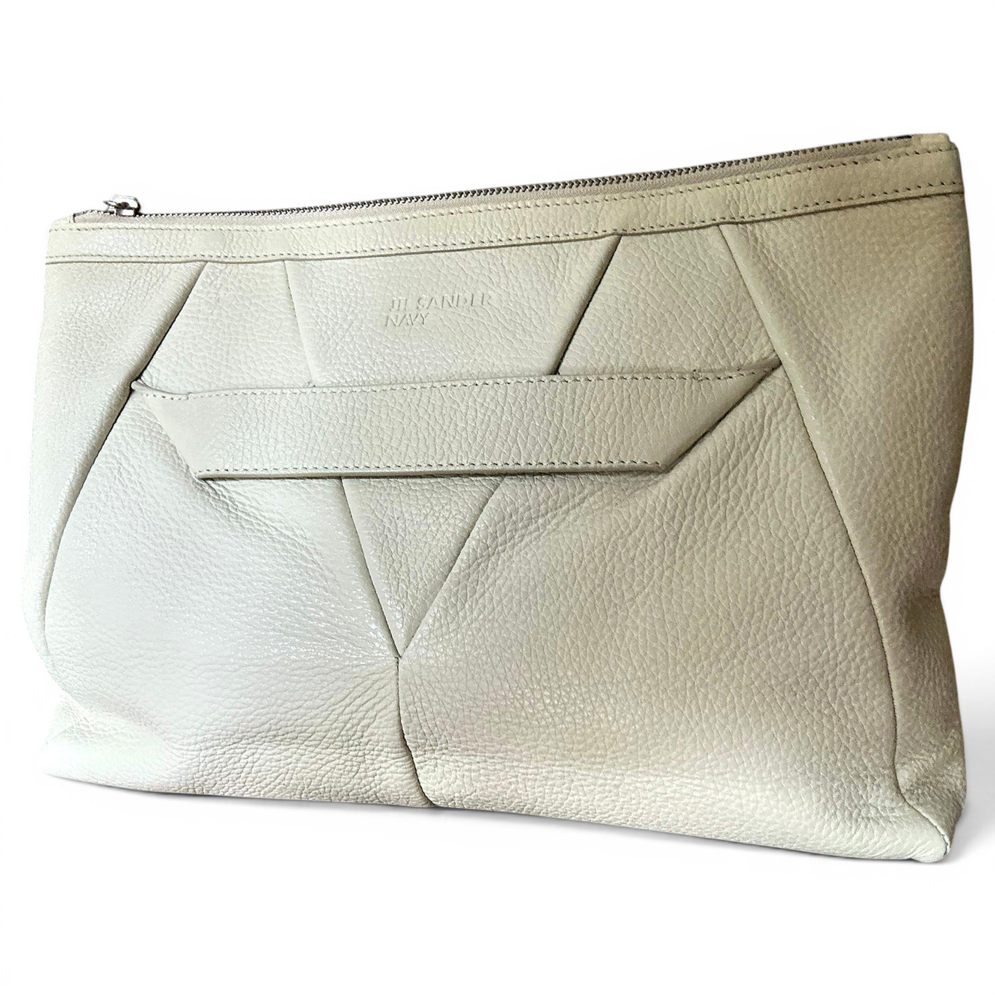 Leather clutch bag