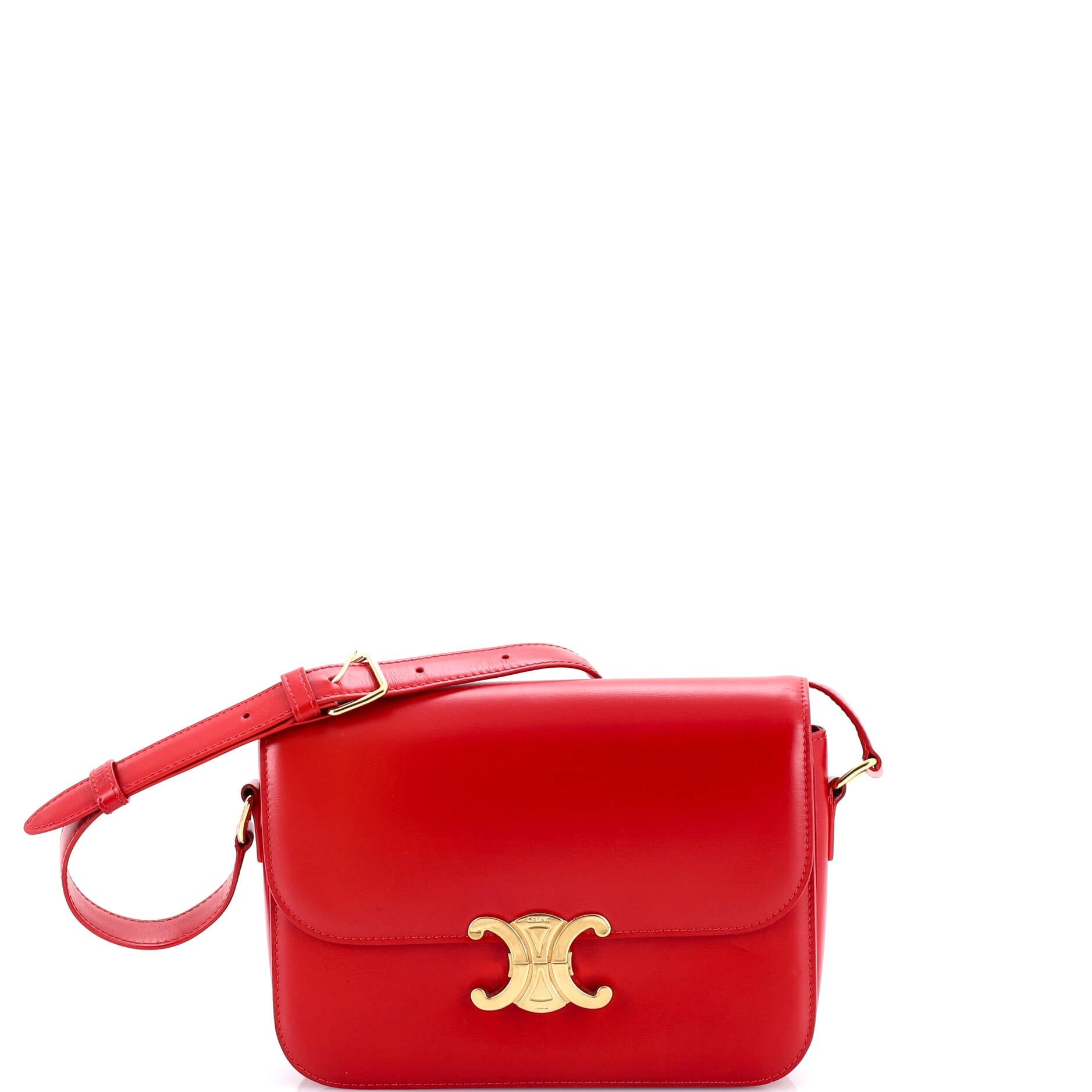 Celine Triomphe Shoulder Bag Smooth Calfskin Medium