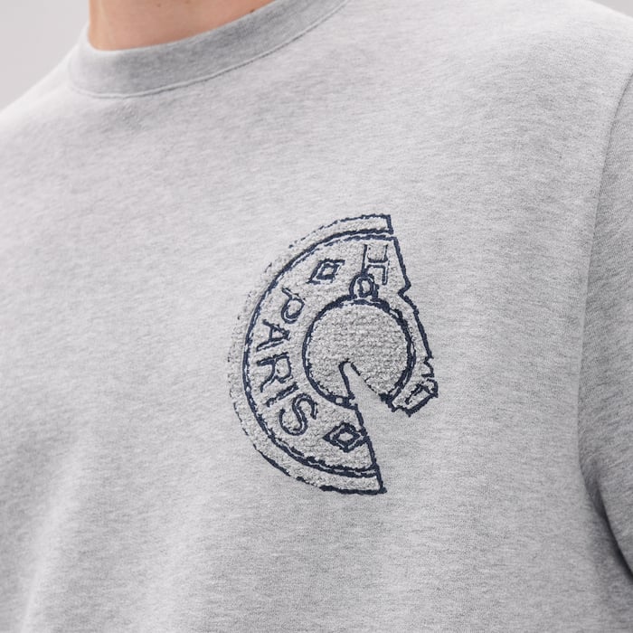 Gris Clair Crewneck Sweater With Clou De Selle Detail