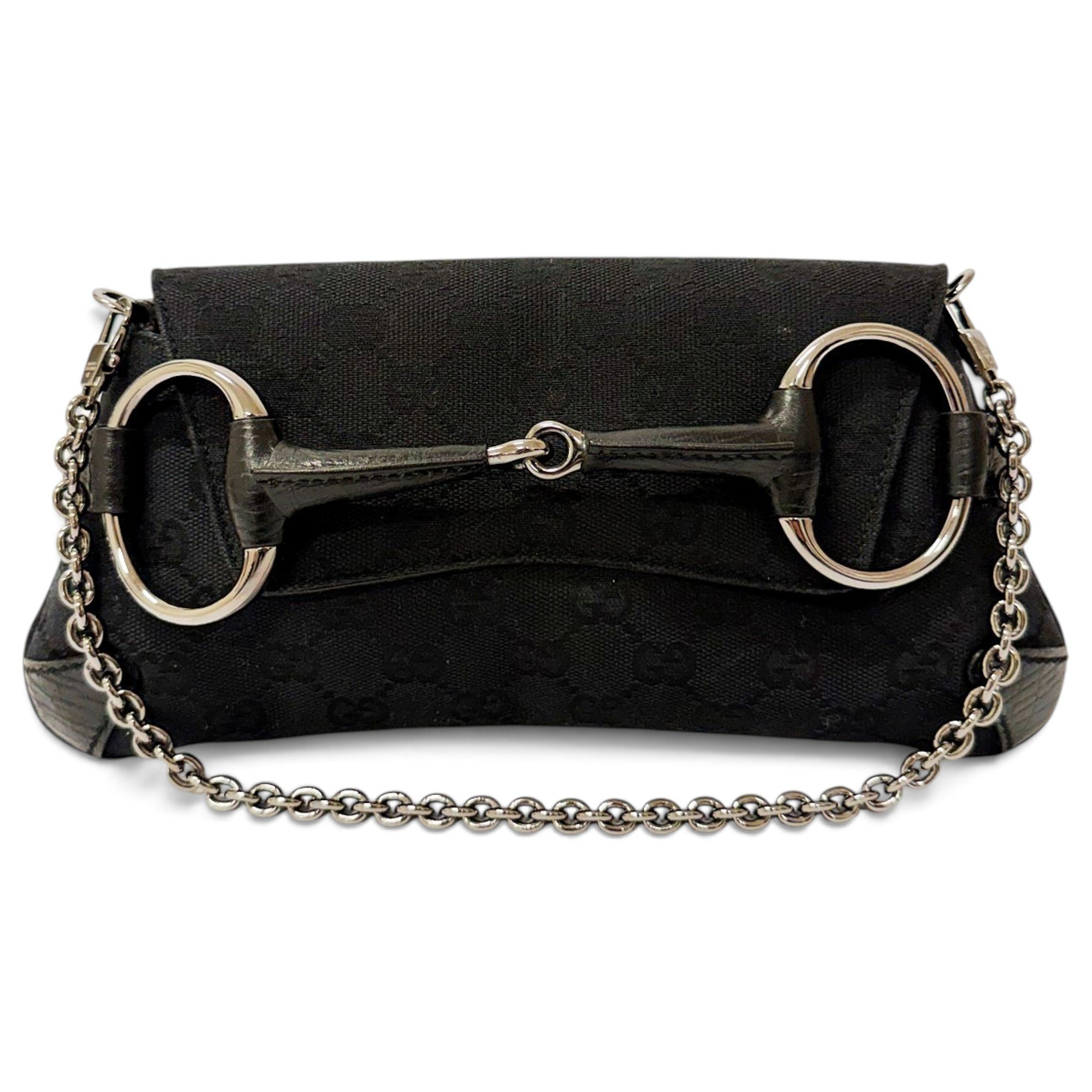 Horsebit Chain leather handbag