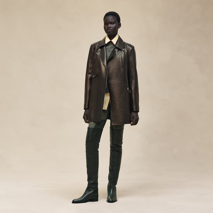 Noir Leather Biker Jacket