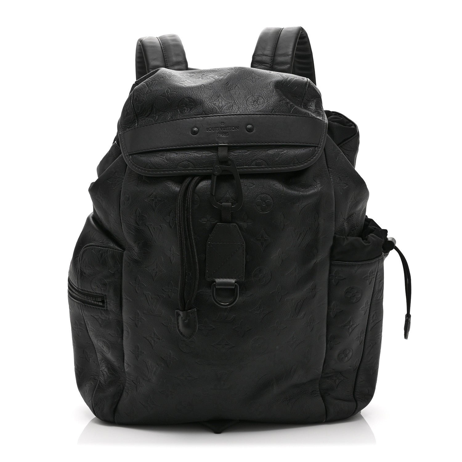 Louis Vuitton Calfskin Monogram Shadow Discovery Backpack Black