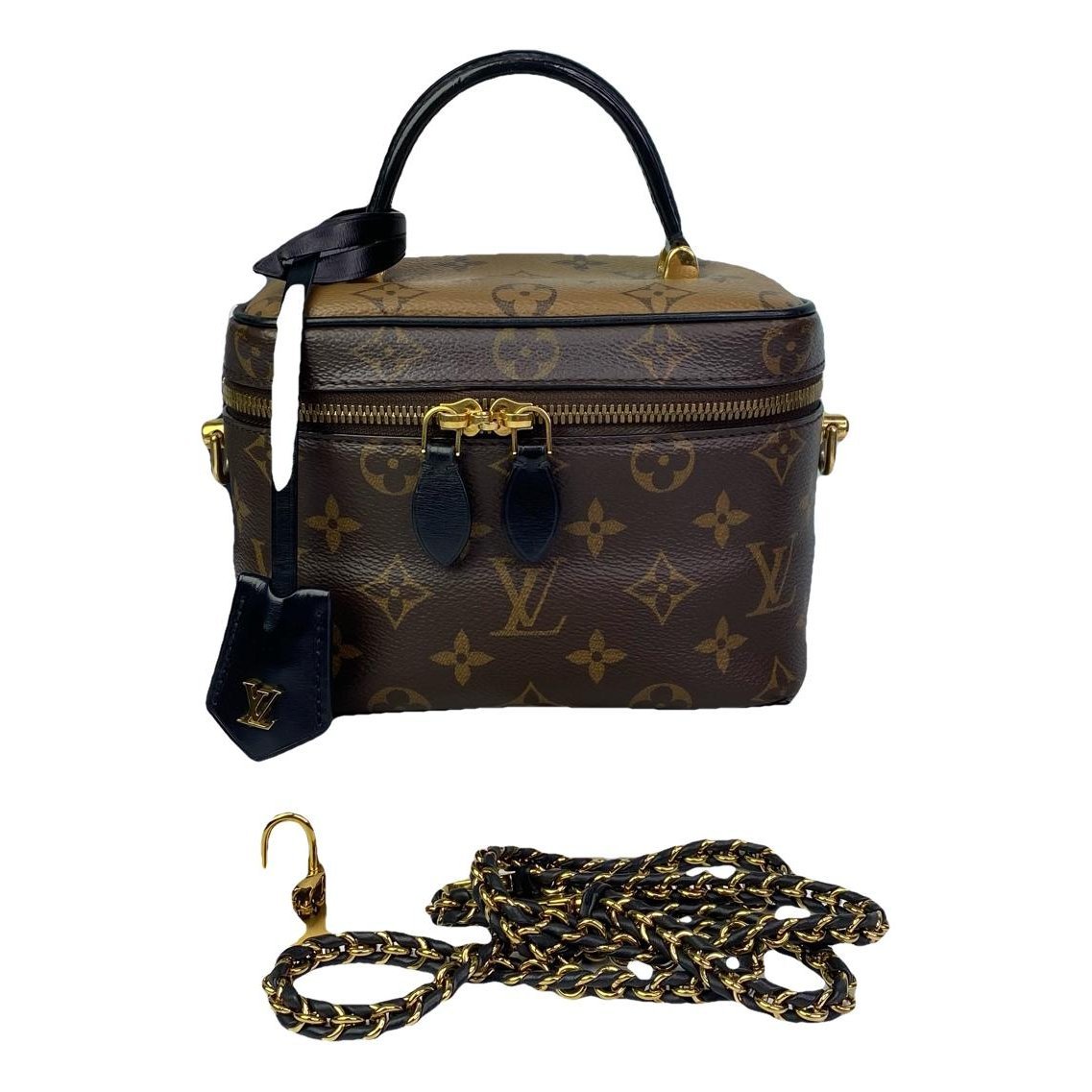 Vanity leather handbag