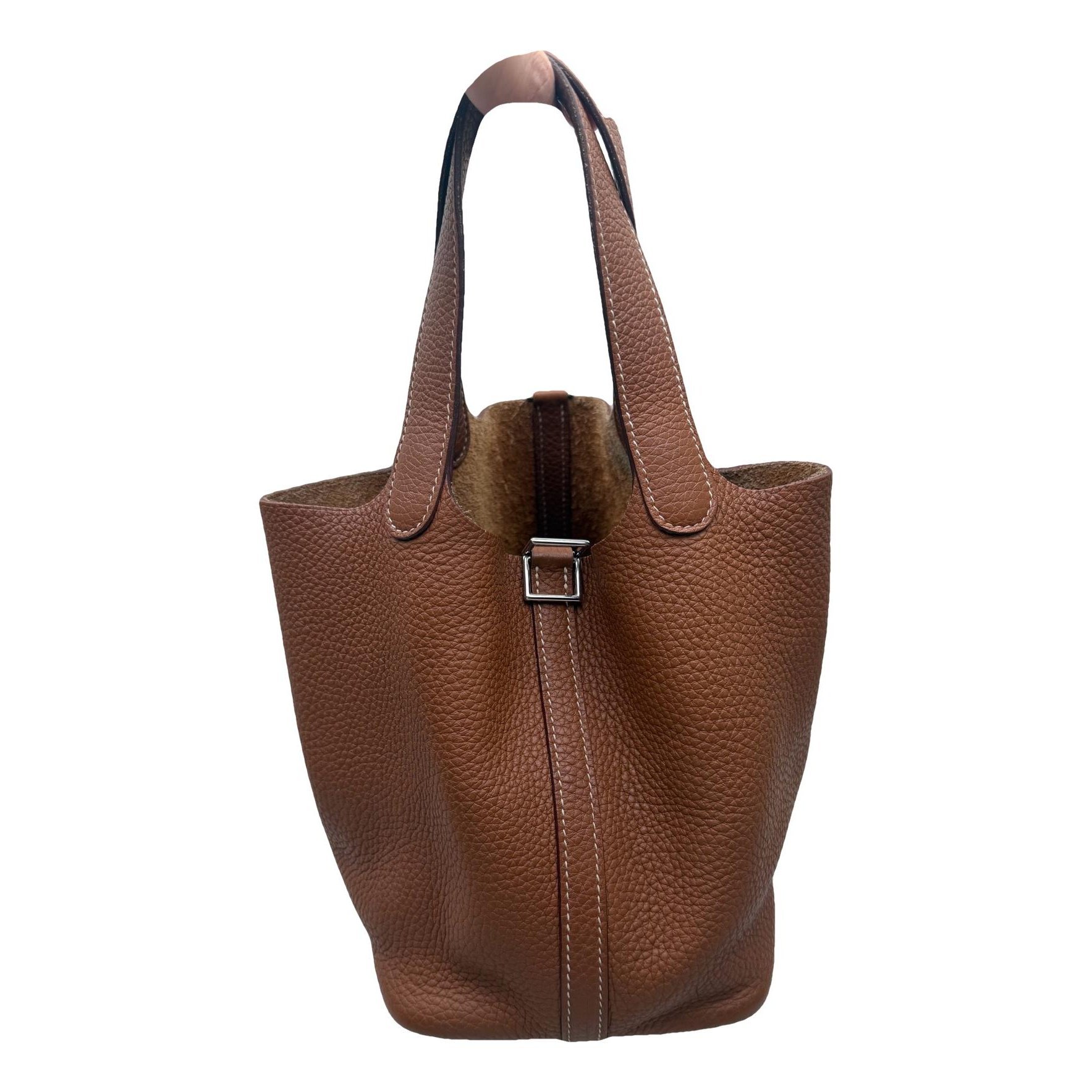 Picotin leather tote