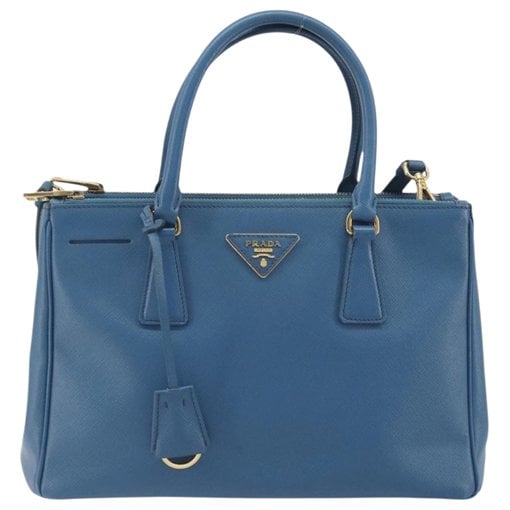 Double leather handbag