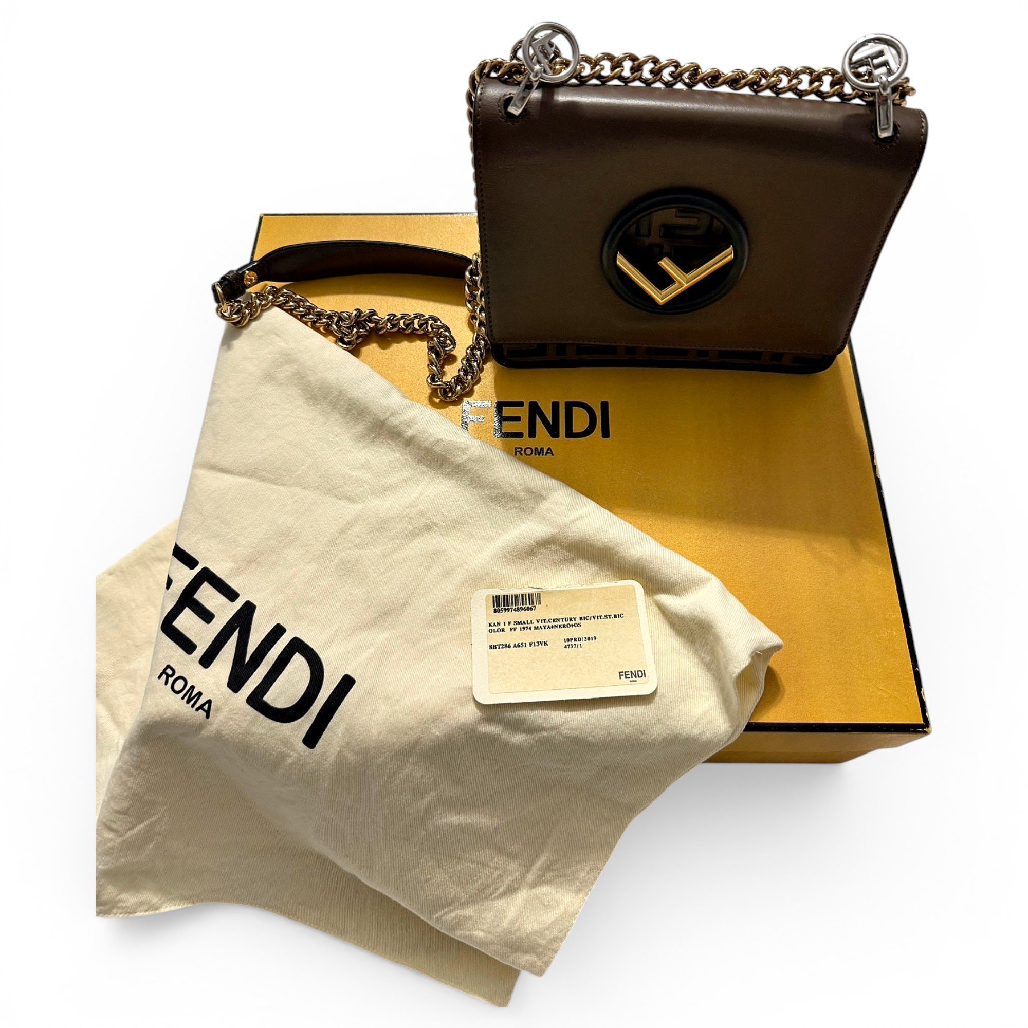 Double F leather handbag