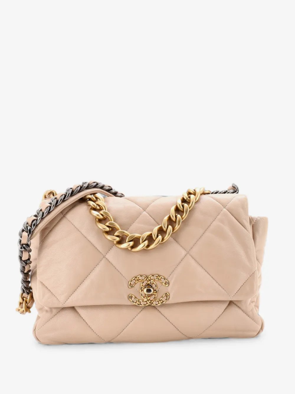 19 Flap Bag Quilted Leather Large crossbody bag