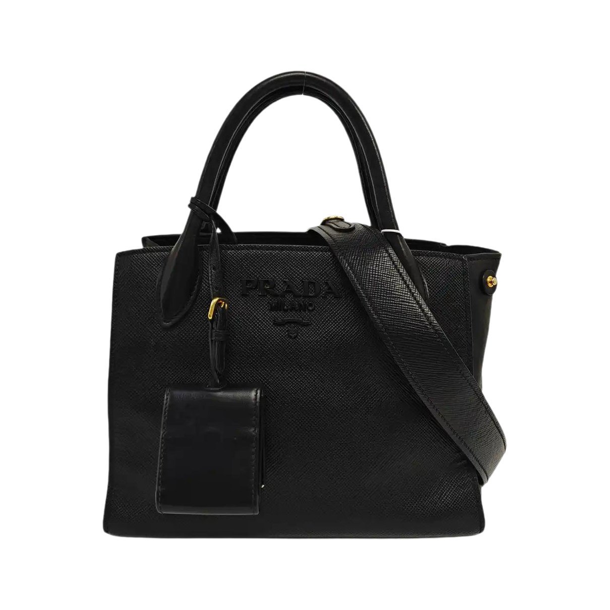 Monochrome leather handbag