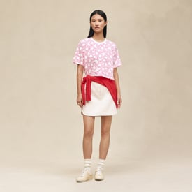 T-shirt cropped imprimé « Maillon Equestre »