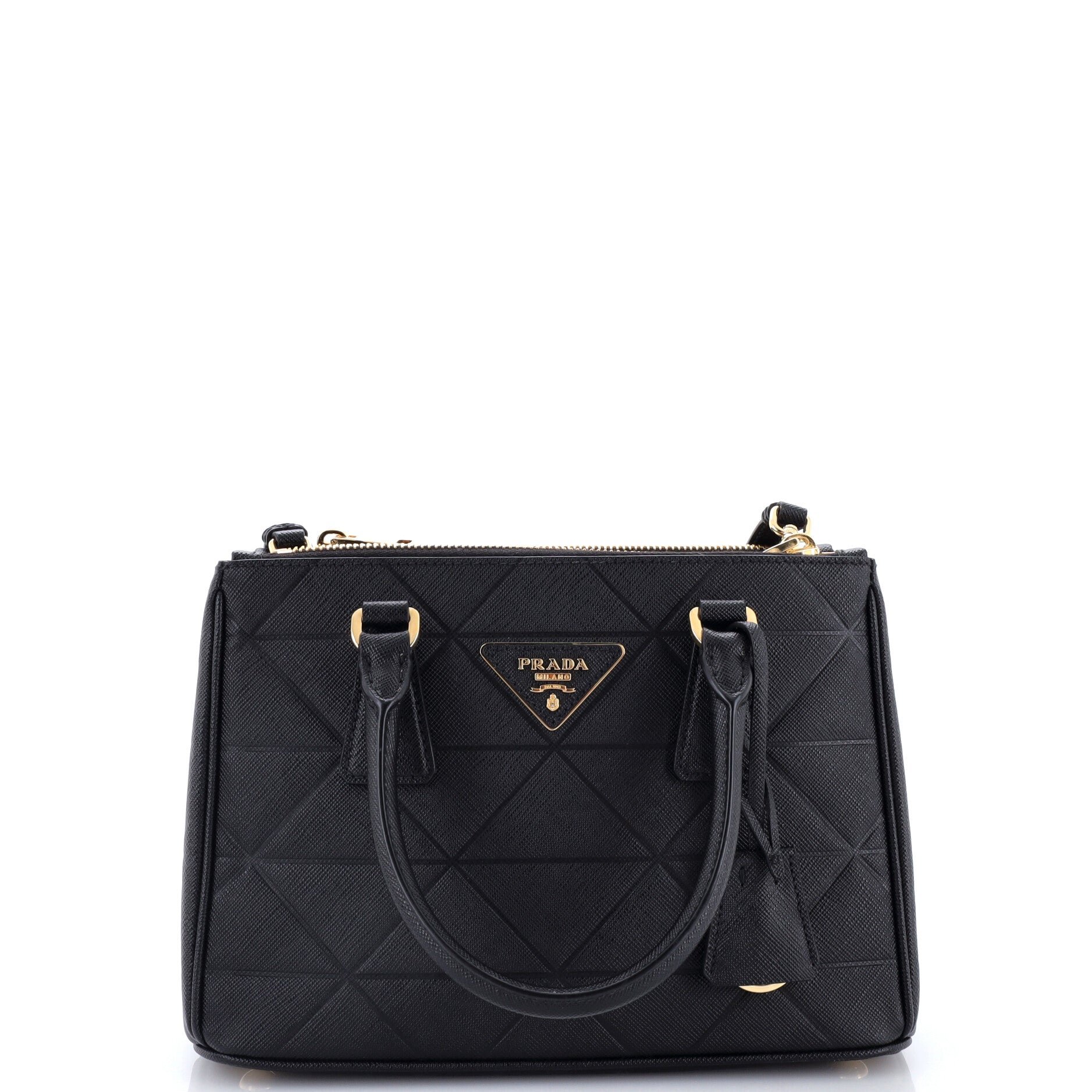 Symbole Double Zip Tote Saffiano Leather Mini