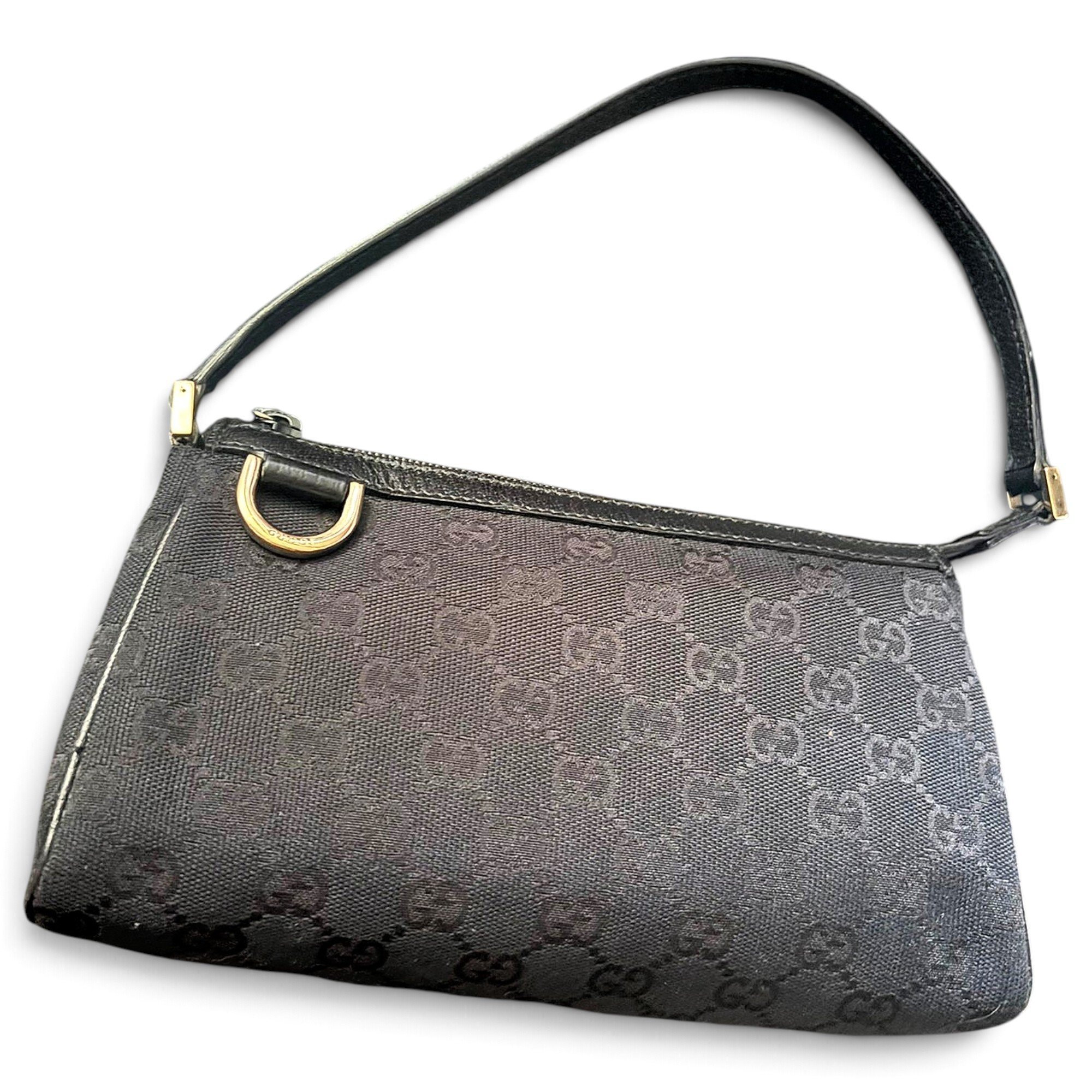 Leather clutch bag