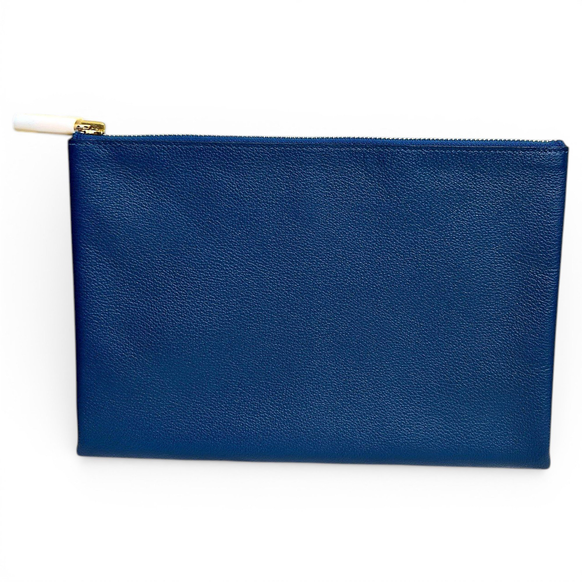 Leather clutch bag