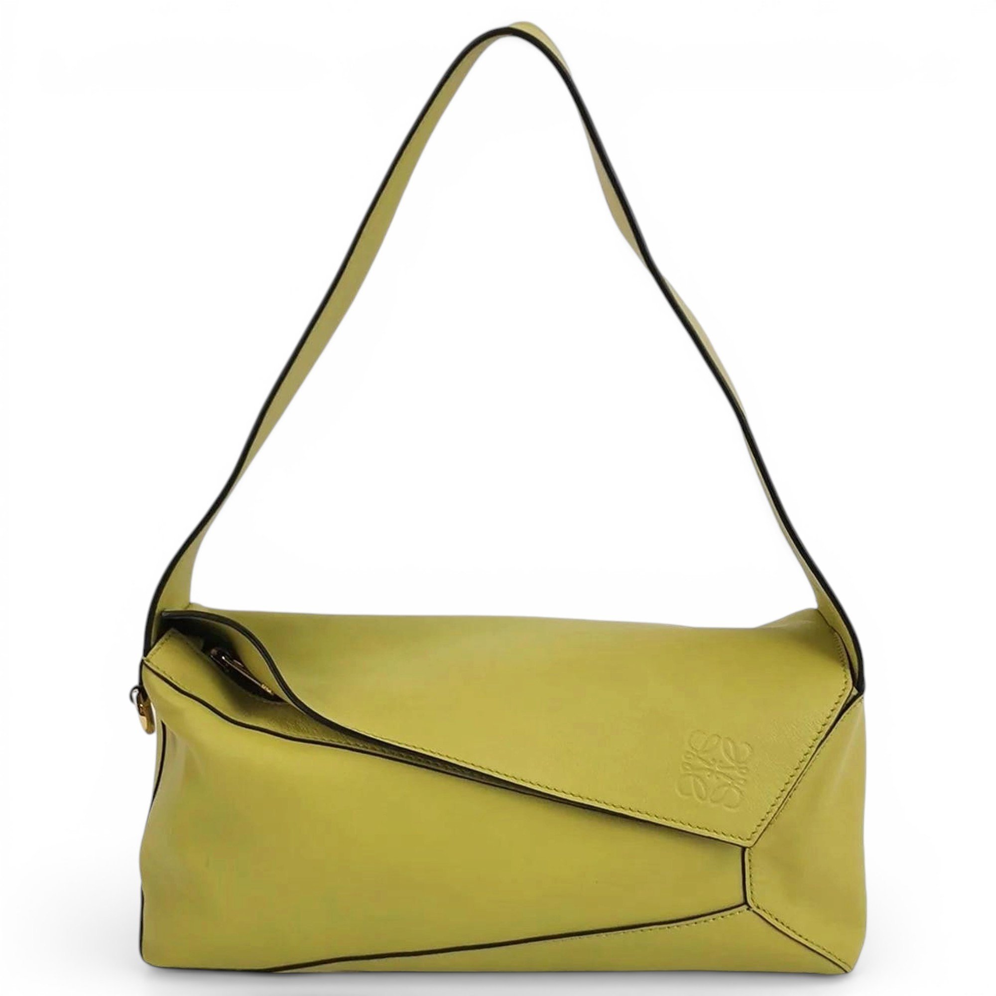 Puzzle leather handbag
