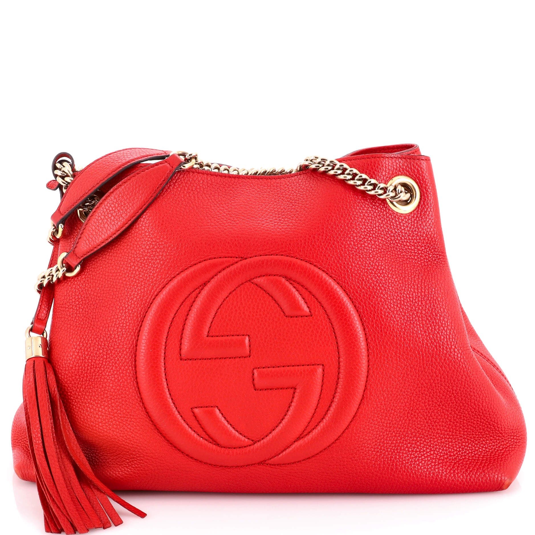 Soho Chain Strap Shoulder Bag Leather Medium