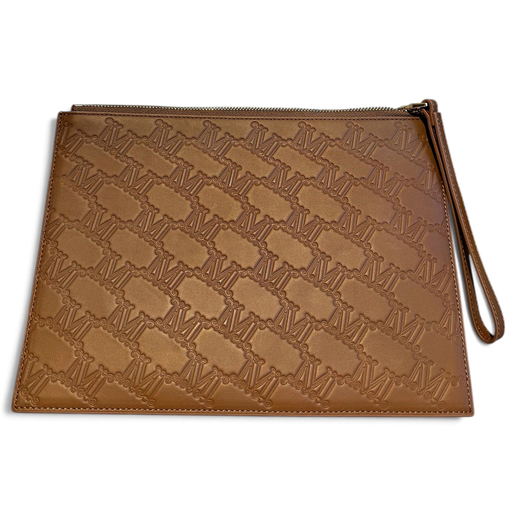 Max Mara Atelier leather clutch bag