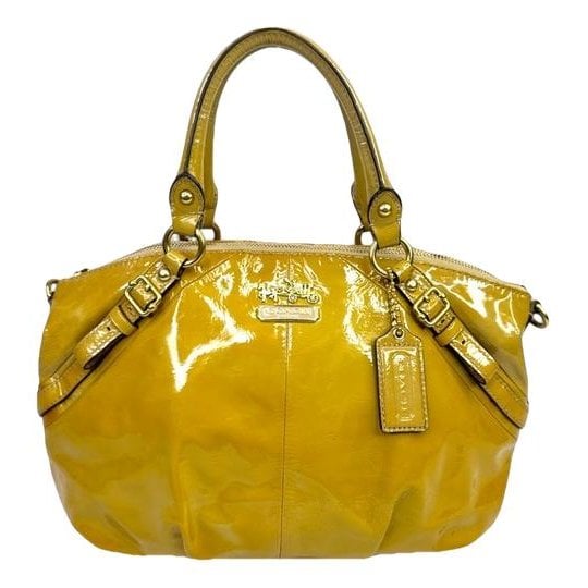 Patent leather handbag