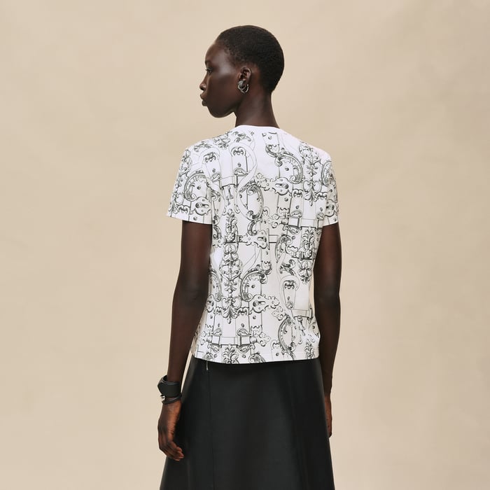 Blanc "Ferronnerie Remix" Straight T-shirt